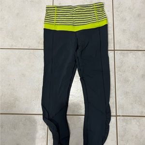 Pants with roushing at bottom of leg